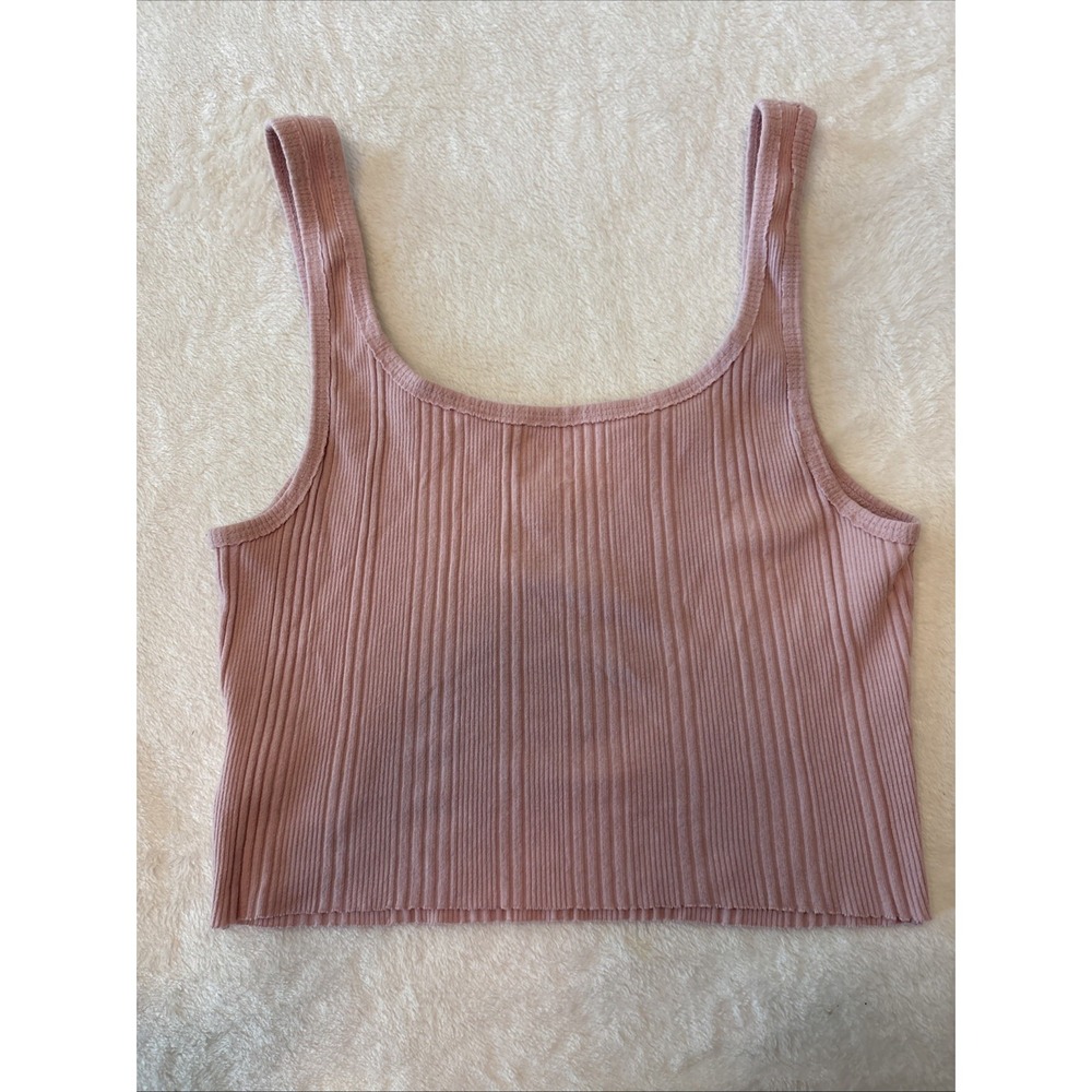 bdg urban outfitters Soft Pink Ribbed Tank Top Cami Women's Size S - Picture 4 of 4